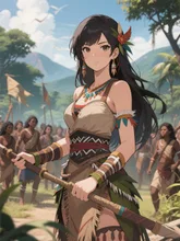 原始人を束ねる姐御