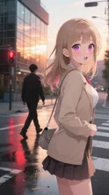 すれ違う街角、陽子。