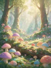 キノコの森·ふしぎな森のキノコ の投稿作品