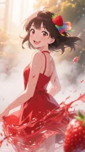 ストロベリー美少女―振り向きスローモーション演出
