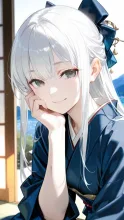 富士山の擬人化·初冠雪のよそおい の投稿作品
