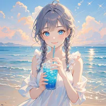 夏、きらめくブルー