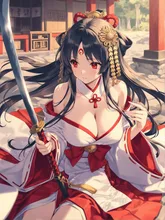 戦う巫女さん