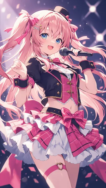 アイドル リボン ピンク キュート