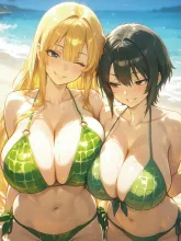 あなたはどちらのメロンに挟まれたい? — だいさんのAIイラスト