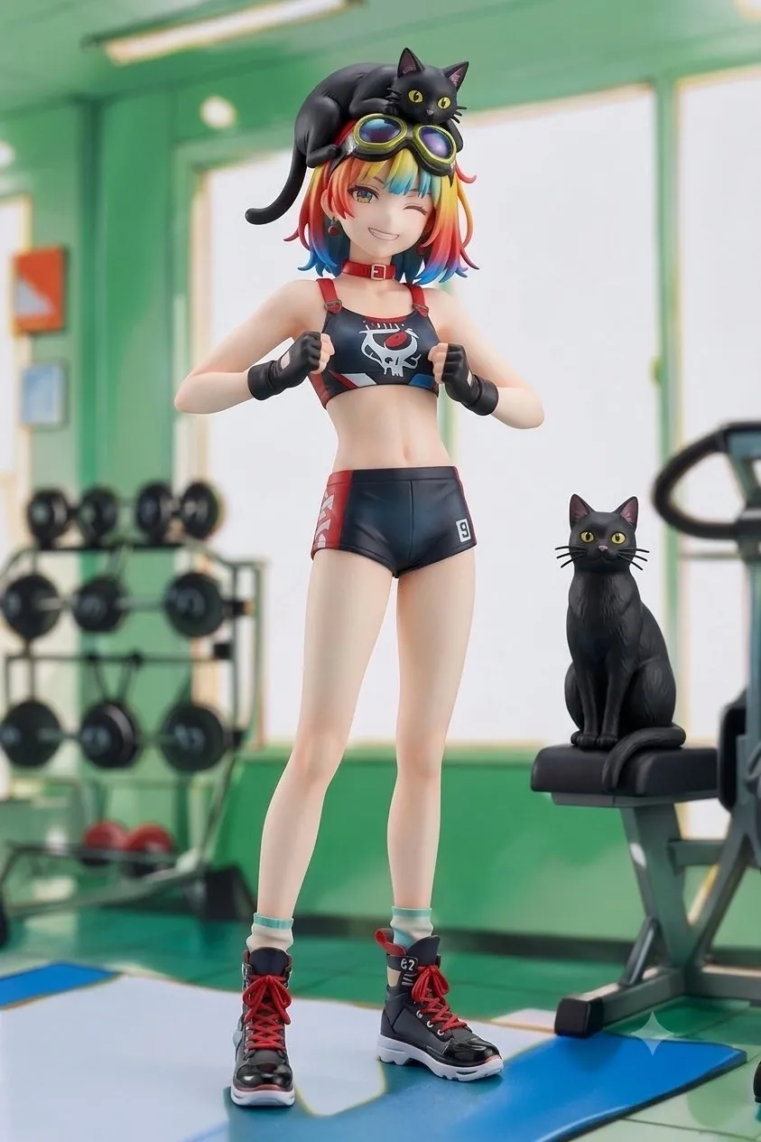 スポーツジムにやってきた…パンク娘と黒ニャンコ…フィギュア…黄
