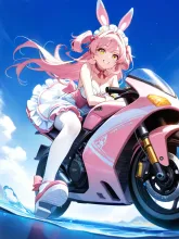 真夏のライダーガール·風を切る、孤高の横顔 の投稿作品
