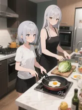 姉と料理