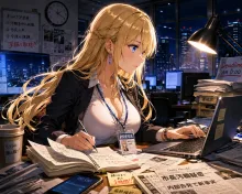 女性記者·締切までの一時間 の投稿作品