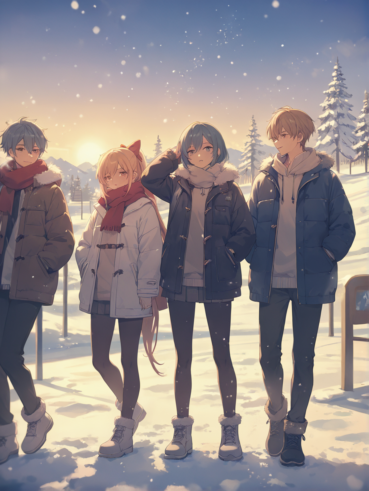 雪降ったどー！ — シルヴァさんのAIイラスト