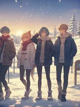 雪降ったどー！ — シルヴァさんのAIイラスト
