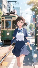 S　夏の風とレトロな電車
