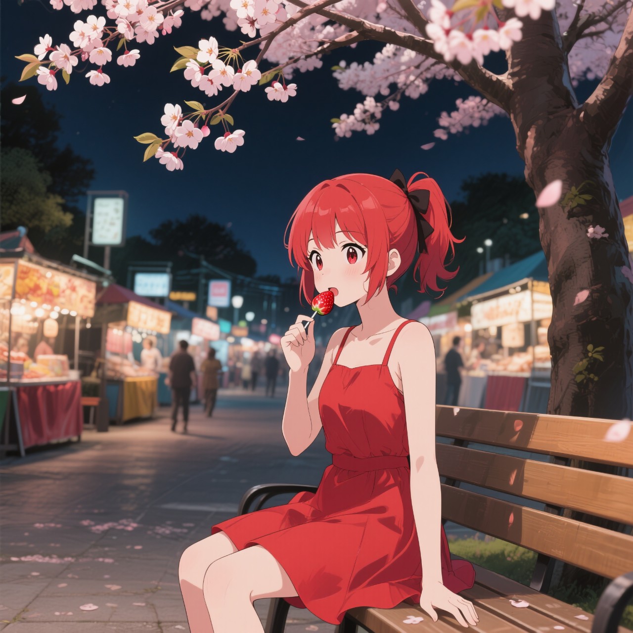 赤い女の子を見つけました…😳