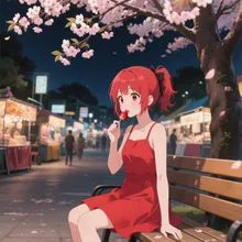 赤い女の子を見つけました…😳