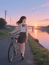 夕焼けの帰り道