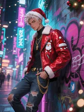 Bad Boy Gal Santa with Street Vibes