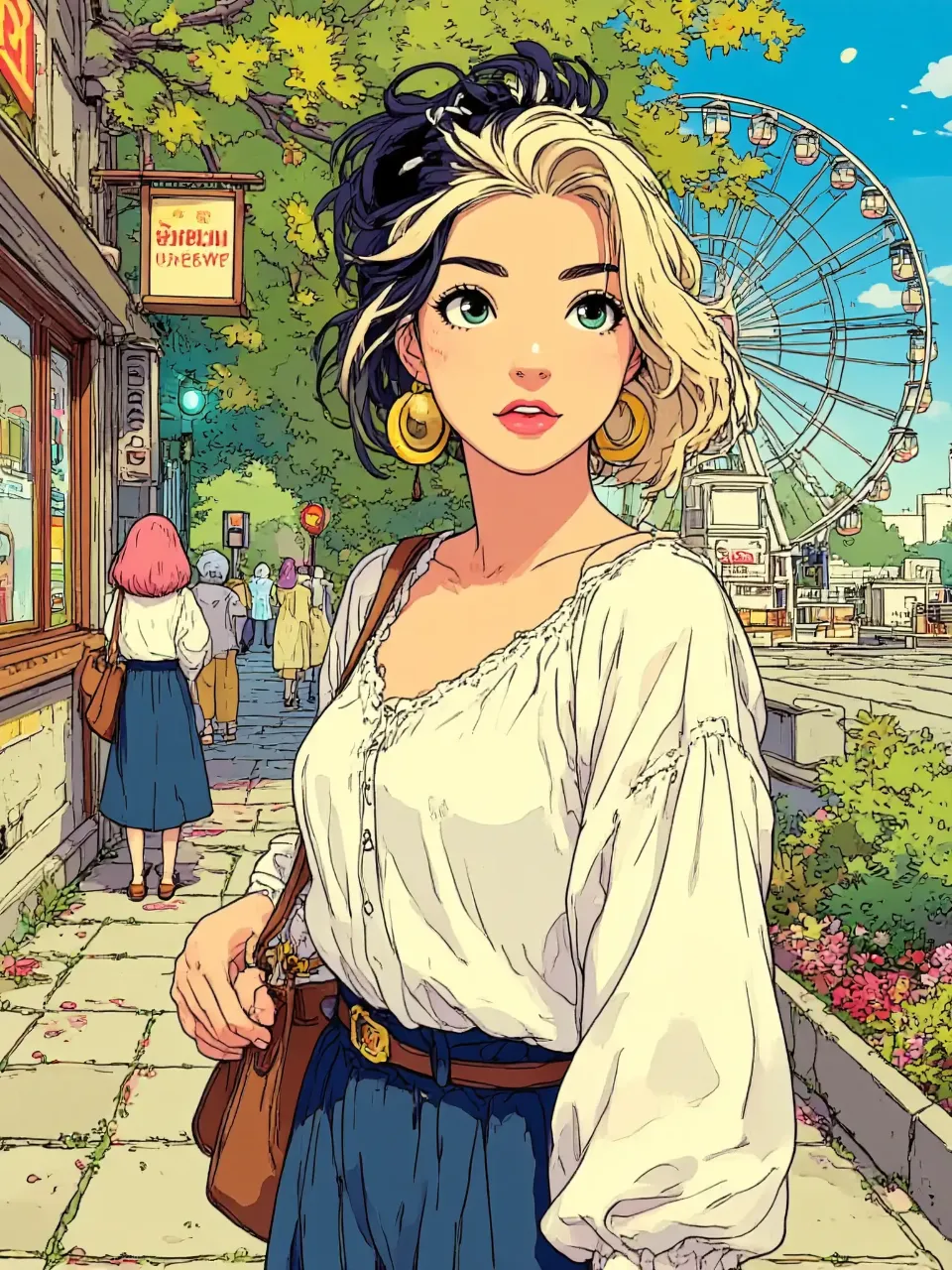夢幻的なパステルイラスト