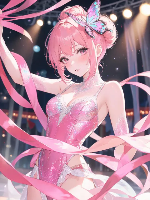 リボンを使った芸