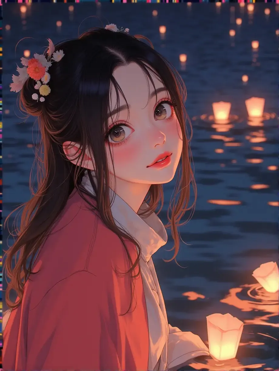 灯籠流し — naoxさんのAIイラスト