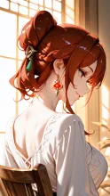 うなじ、ほつれ毛と首すじ — ネコまるさんのAIイラスト