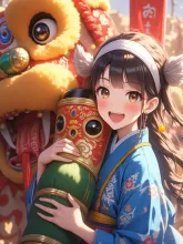 異国の獅子舞になってるよ><