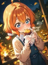 焼き芋·落ち葉のなかで の投稿作品
