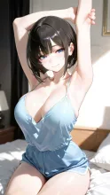 朝の背伸び
