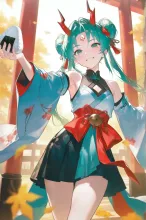 お団子ツインテールの鬼っ娘…緑