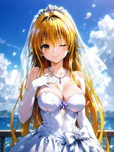 全てが眩しいフィアンセ — ウェディングドレスイラストのAIイラスト|SUPPART