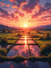 夕暮れ