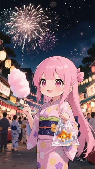 ピンク髪娘💕ババ〜❤️次はたこ焼き欲しい〜💕