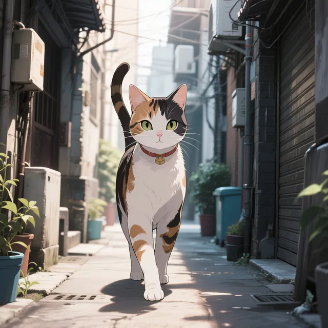 路地裏の人気者。