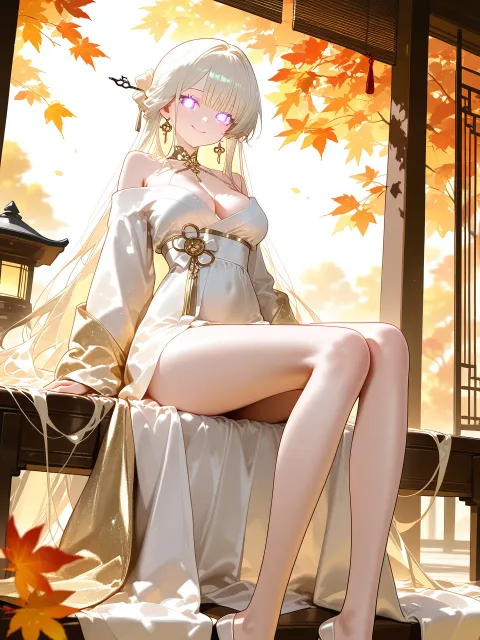 Long silvery hair - 菊の節句
