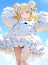 雲の擬人化·空に浮かぶ島で の投稿作品
