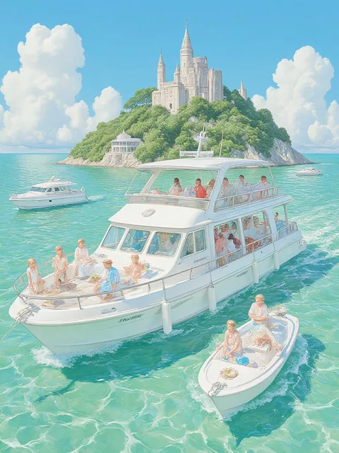 島の旅 - 画像生成チャレンジ