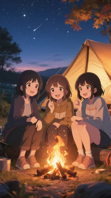焚き火を囲んで
