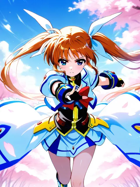 全身イラスト、静けさ、魔法少女リリカルなのは、高町なのは