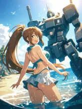 ねえ、水が気持ちいいねっ♪ — ソラさんのAIイラスト