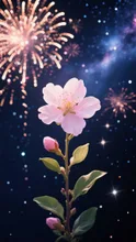 夜闇に咲く一輪の花