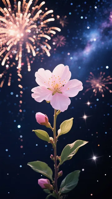 夜闇に咲く一輪の花