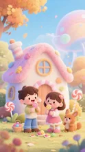 お菓子の家 食欲の秋 — きらさんのAIイラスト