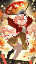 P　秋風を舞い上げる