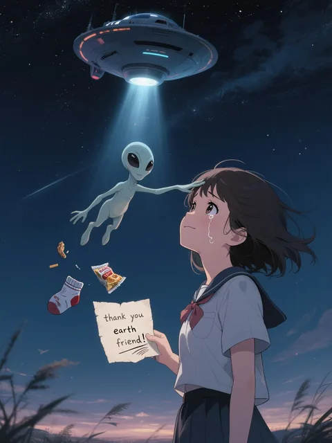 ultra-detailed、anime style - 👽エイリアン🛸