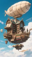 空飛ぶ図書館 — 図書館イラストのAIイラスト|SUPPART