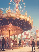画像生成チャレンジ·廻るメリーゴーランド の投稿作品