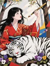 白虎 — PONJINさんのAIイラスト