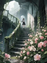 内緒の廃墟 — 廃墟イラストのAIイラスト｜SUPPART
