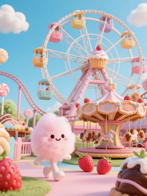 お菓子の国の遊園地