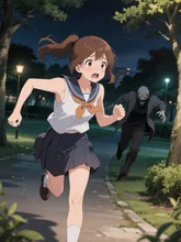 怪物から逃走中