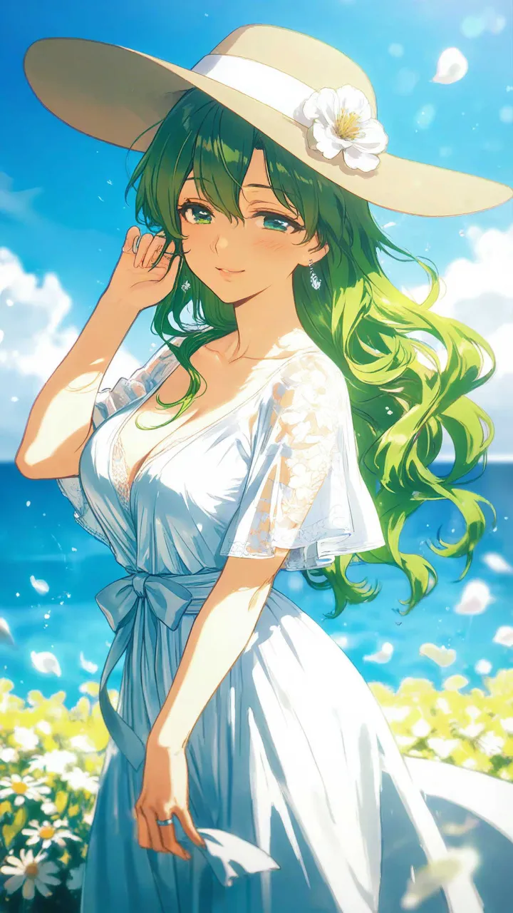 風吹き抜ける花畑💐